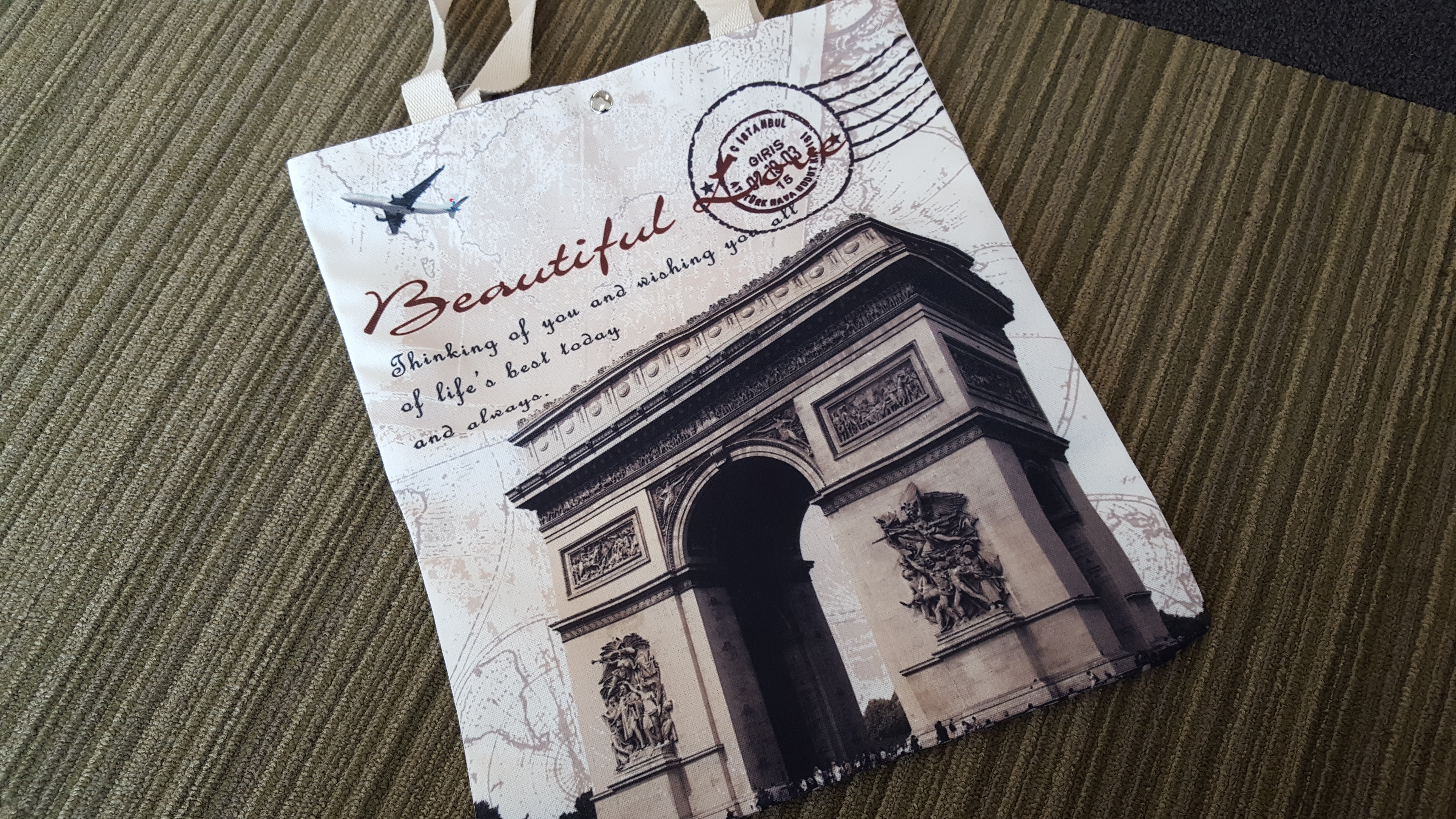 arc de triomphe canvas tote